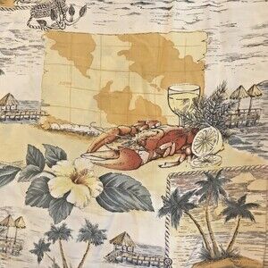 Vintage Pierre Cardin Hawaiian Beach Shirt Aloha Summer Men L Rayon Button Up SS